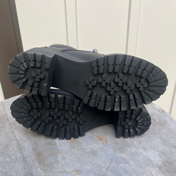 Miu Miu Black Combat Boots 7.5 - Picture 6 of 10
